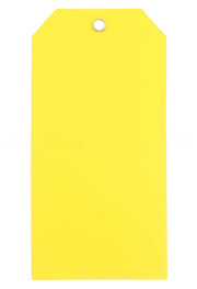 Yellow Plastic Tags - 4.75" x 2.375"