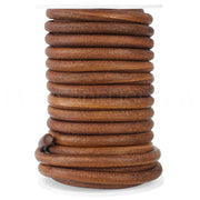 6mm (1/4") Leather Round Cord - Brown