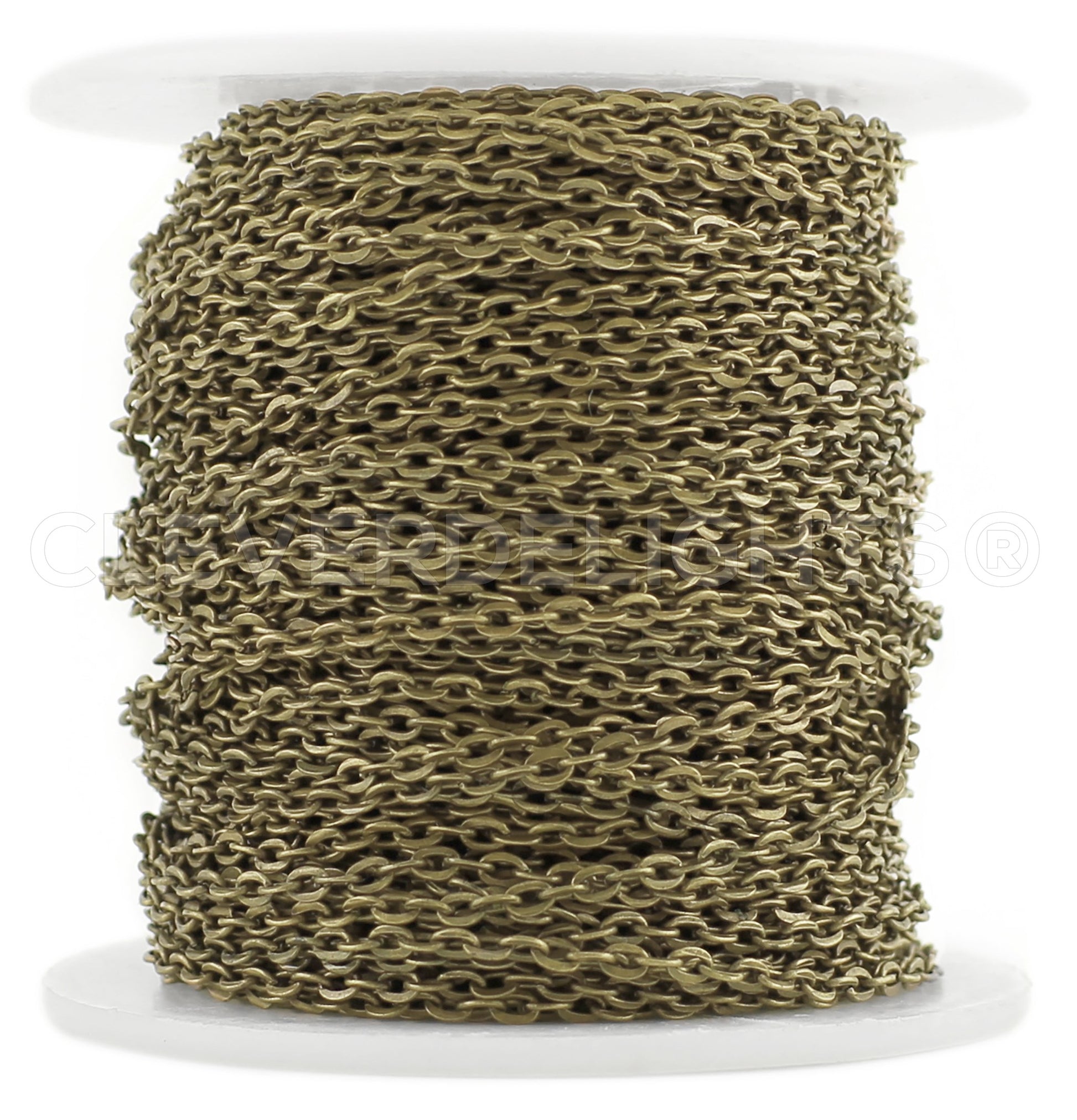 Cable Chain - 2x3mm Link - Antique Bronze Color