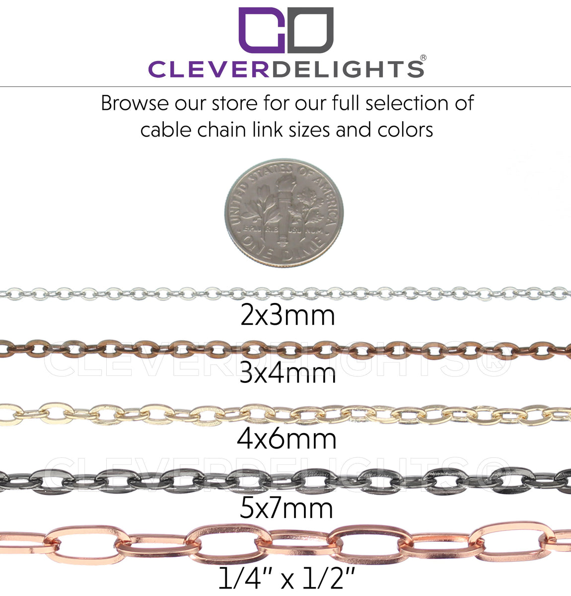 CleverDelights 4x6mm Cable Chain - Antique Bronze Color - 30 Feet