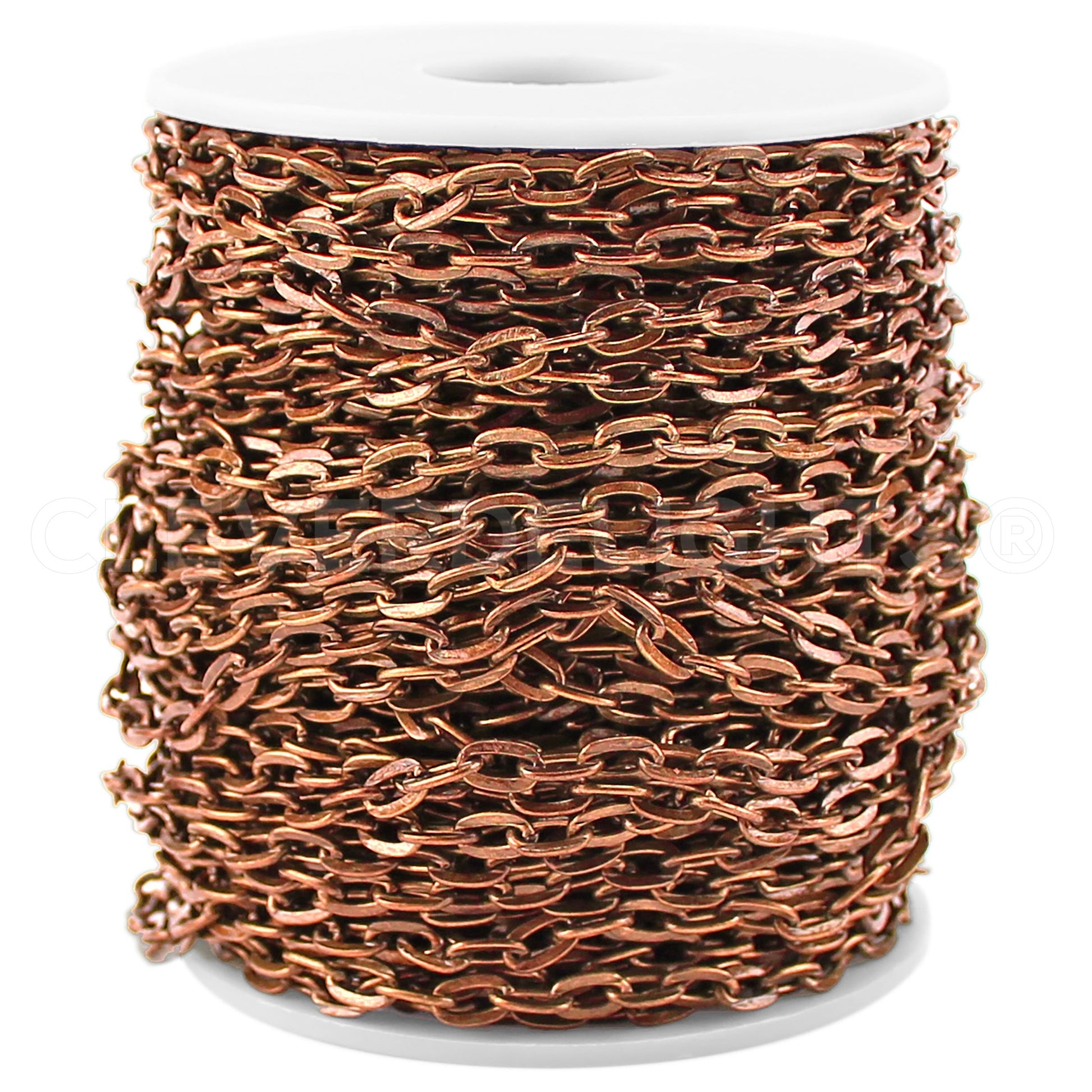 Cable Chain - 5x7mm Link - Antique Copper Color