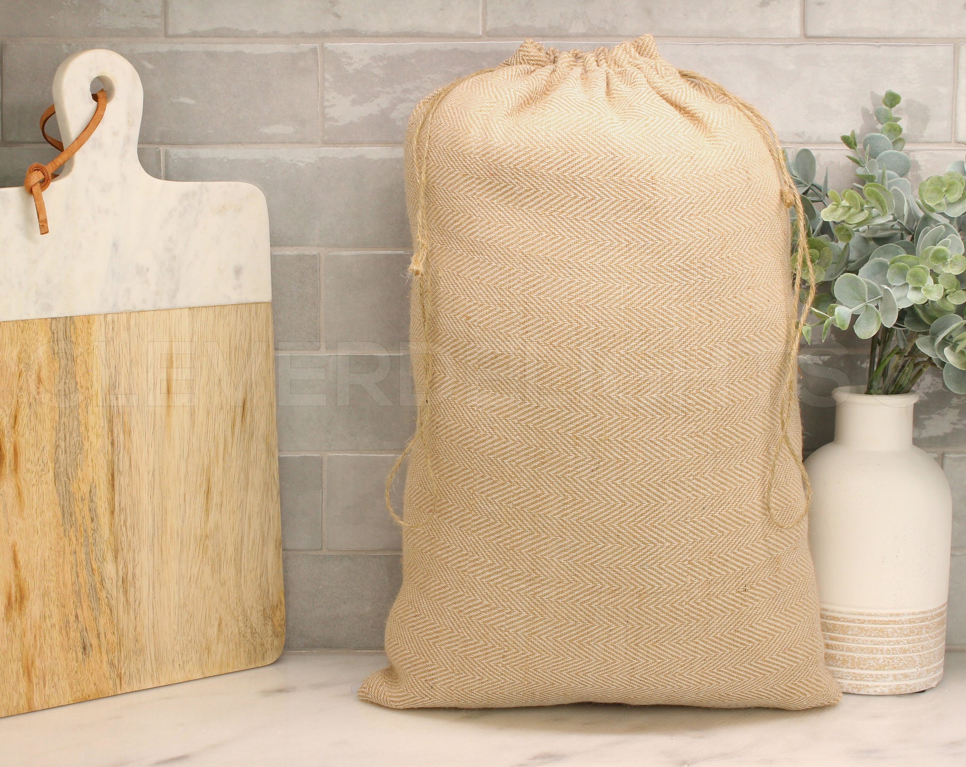 Herringbone Burlap Bags - 12" x 18"