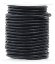 3.5mm (1/8") Leather Round Cord - Black