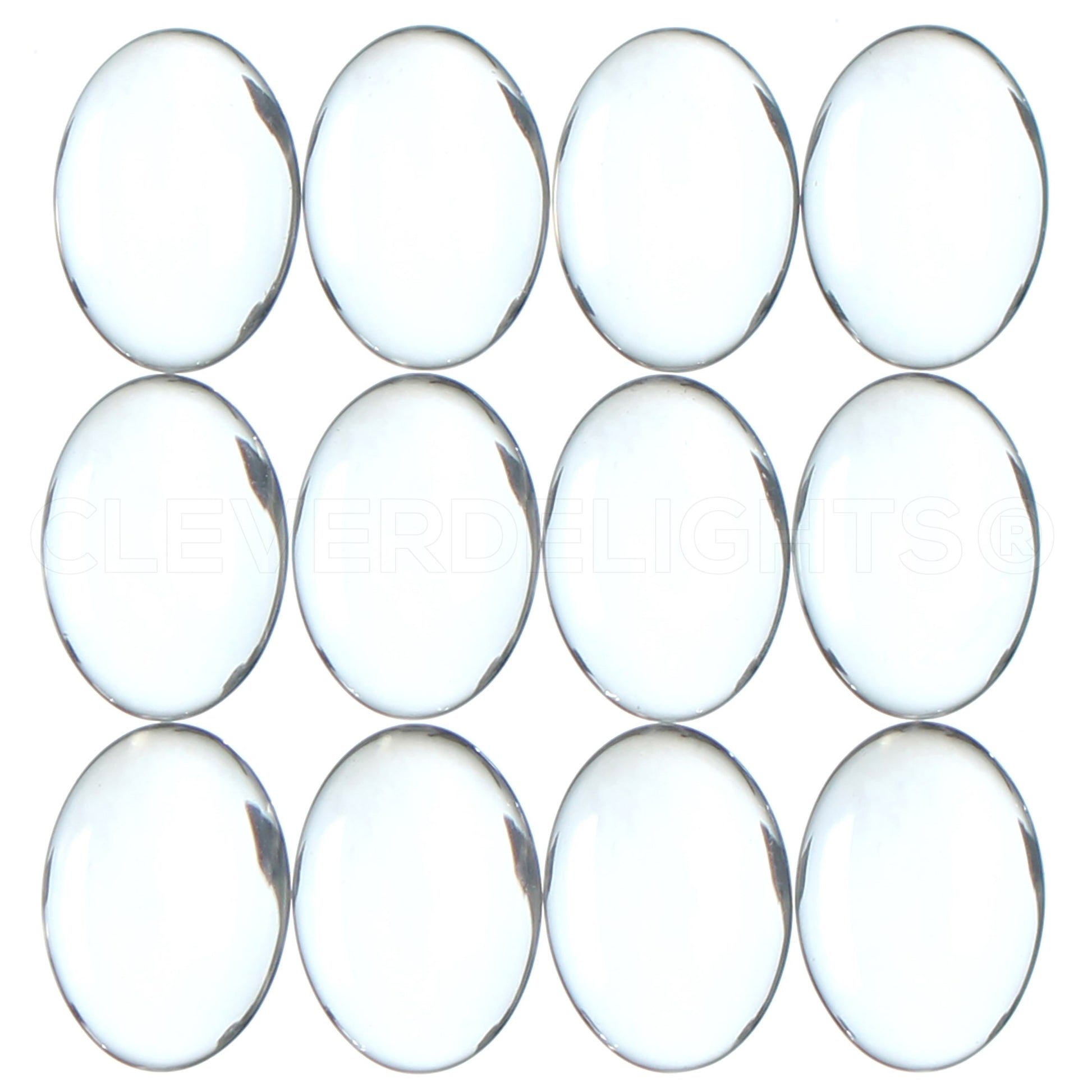 13x18mm Oval Glass Cabochons