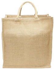 Natural Burlap Shopping Bags - 16" x 17" x 8"