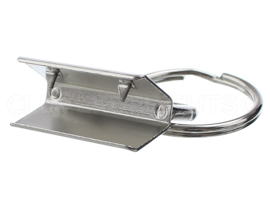 Gunmetal Key Fob Hardware with Key Rings Sets - 1 Inch or 1.25 Inch