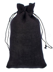 Black Burlap Bags - 6" x 10"