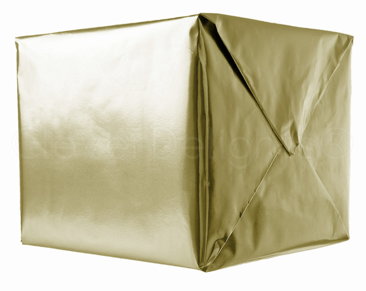 White/Gold Foil Stars Wrapping Paper Roll 30inch x 10ft roll 