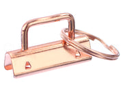 1.5" Key Fob Hardware Sets With Key Rings - Rose Gold Color
