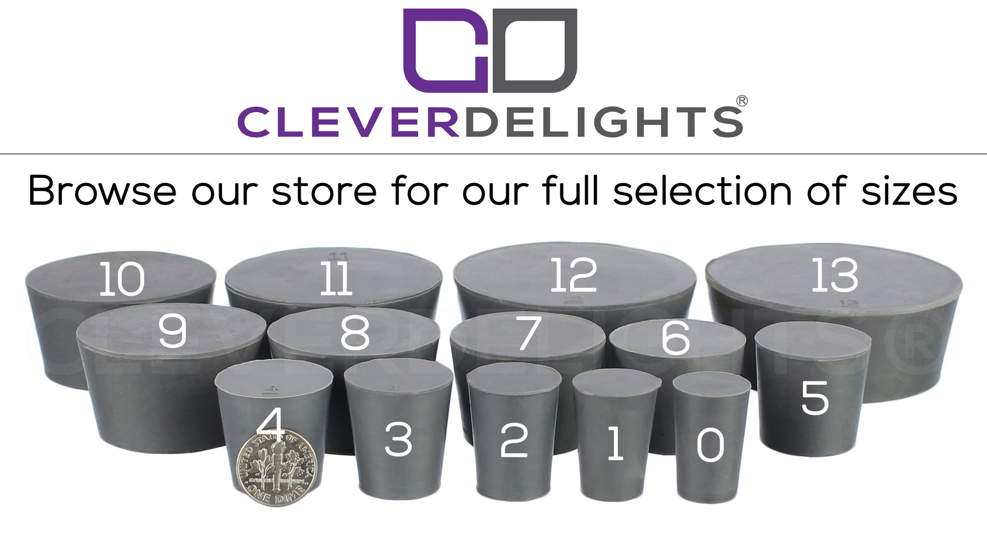 Rubber Stoppers - Size #1 to #13