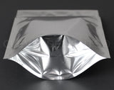 Silver Stand-Up Pouches - 4oz - 5" x 8" x 2.5"