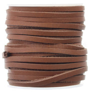 3.5mm (1/8") Leather Flat Cord - Brown