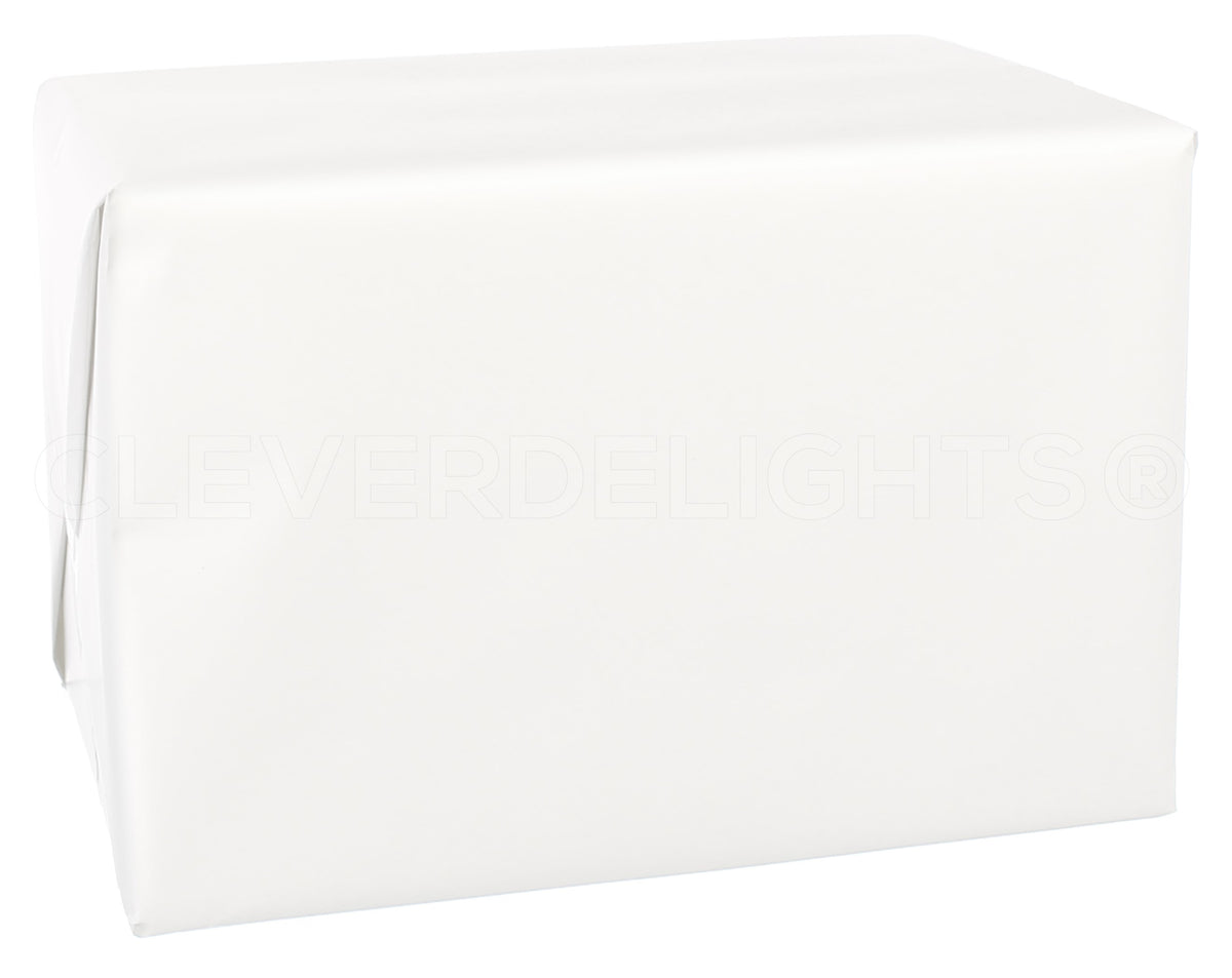 CleverDelights Matte White Wrapping Paper - 30 x 50Ft Roll (125 SqFt)