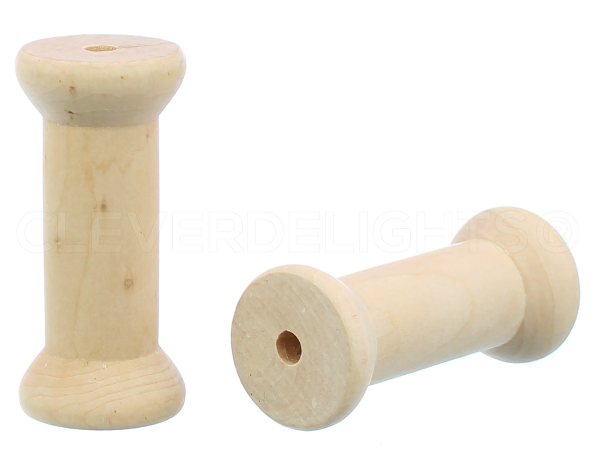 CleverDelights 4 x 1 3/4 Wood Spools - 2 Pack - Empty Craft Spools –  WoodArtSupply