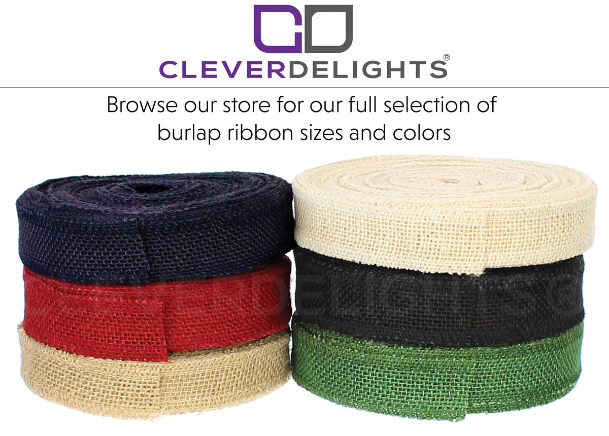 2.5 Natural Burlap Ribbon - 25 Yards - Wired Edge - Jute Burlap Fabric 2.5  Inch