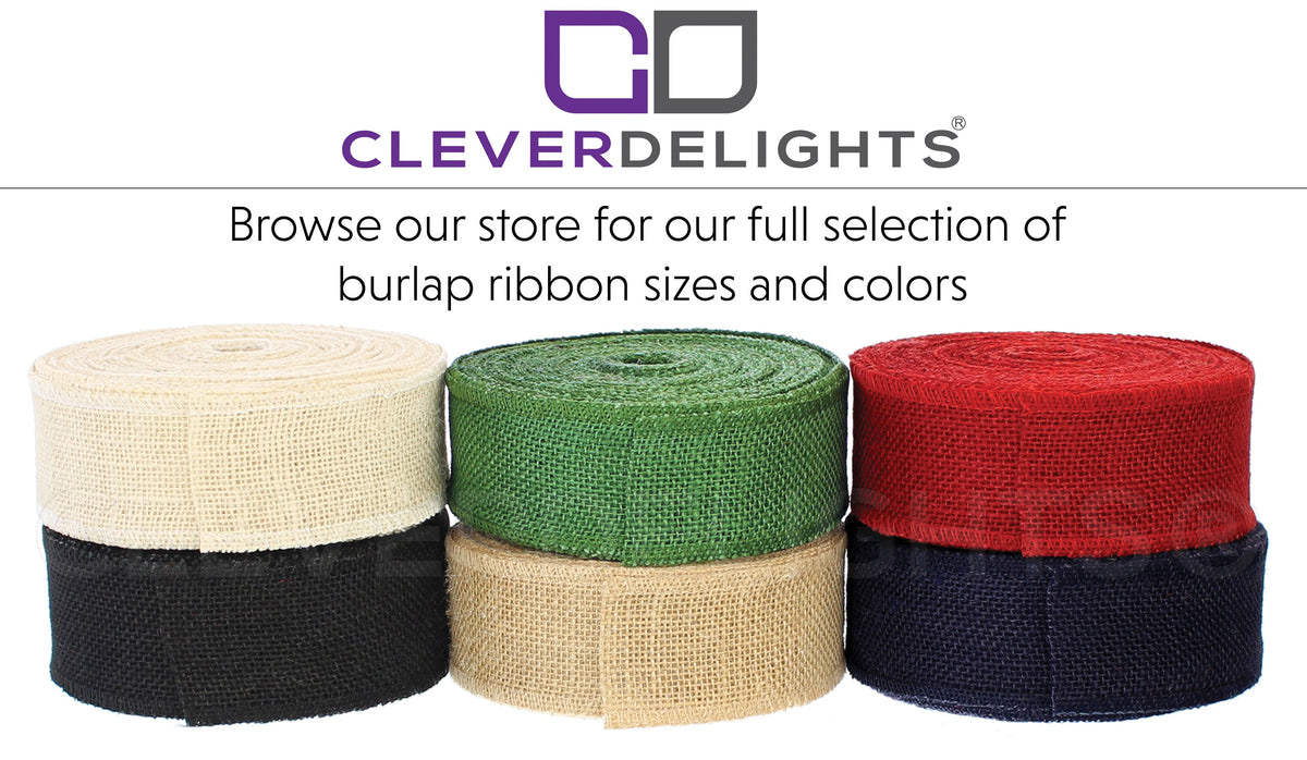 2.5 Natural Burlap Ribbon - 25 Yards - Wired Edge - Jute Burlap Fabric 2.5  Inch