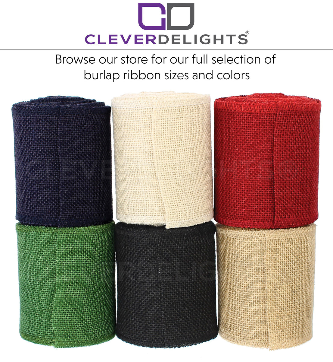CleverDelights 6 Navy Burlap Roll - Finished Edges