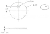 1/2" Raw Aluminum Stamping Blanks - 2mm Hole - 22 Gauge (.025")