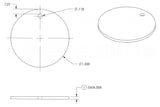 1 1/2" Raw Aluminum Stamping Blanks - 3mm Hole - 14 Gauge (.063")