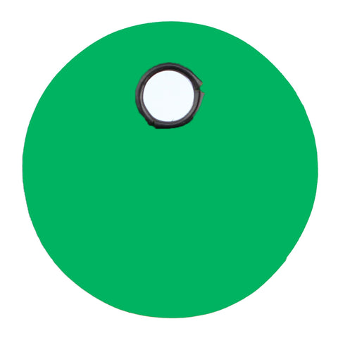 Green Plastic Tags - 1" Round