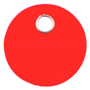 CleverDelights 25 Pack - Red Plastic Tags - 3 Round - Tear-Proof and Waterproof - Inventory Asset Identification Price Tags