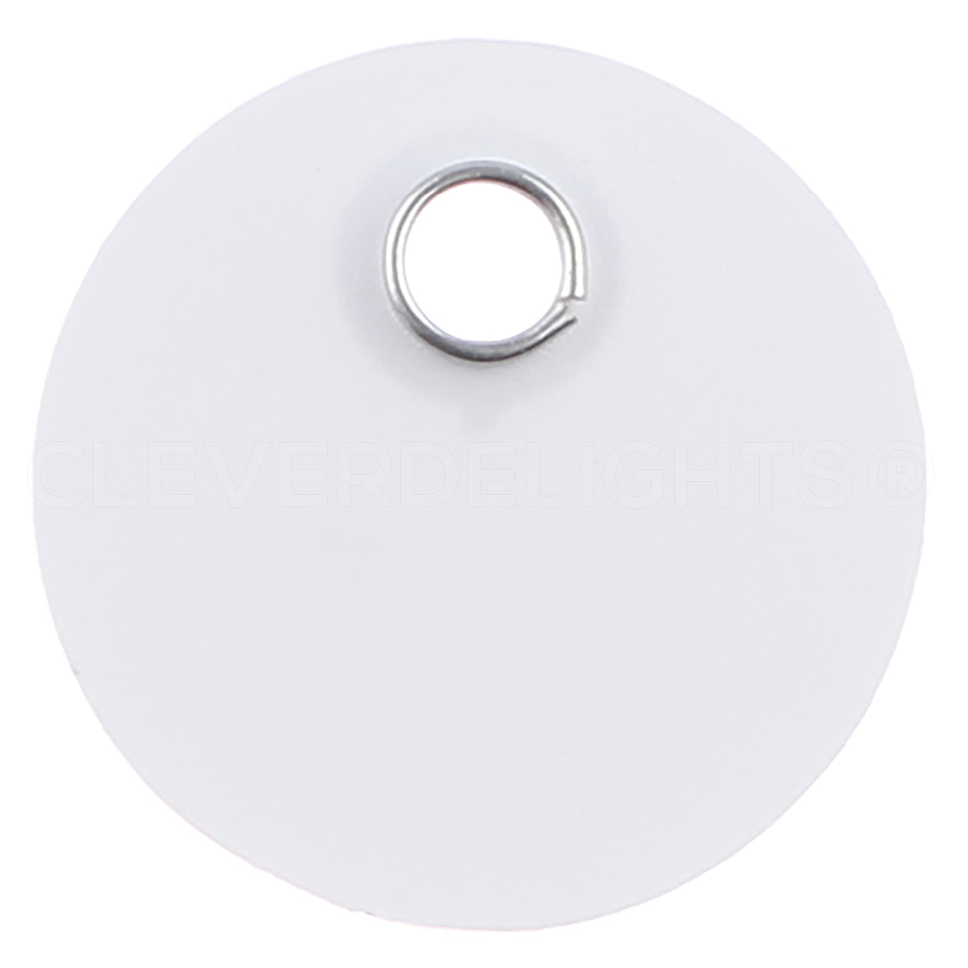 White Plastic Tags - 1" Round