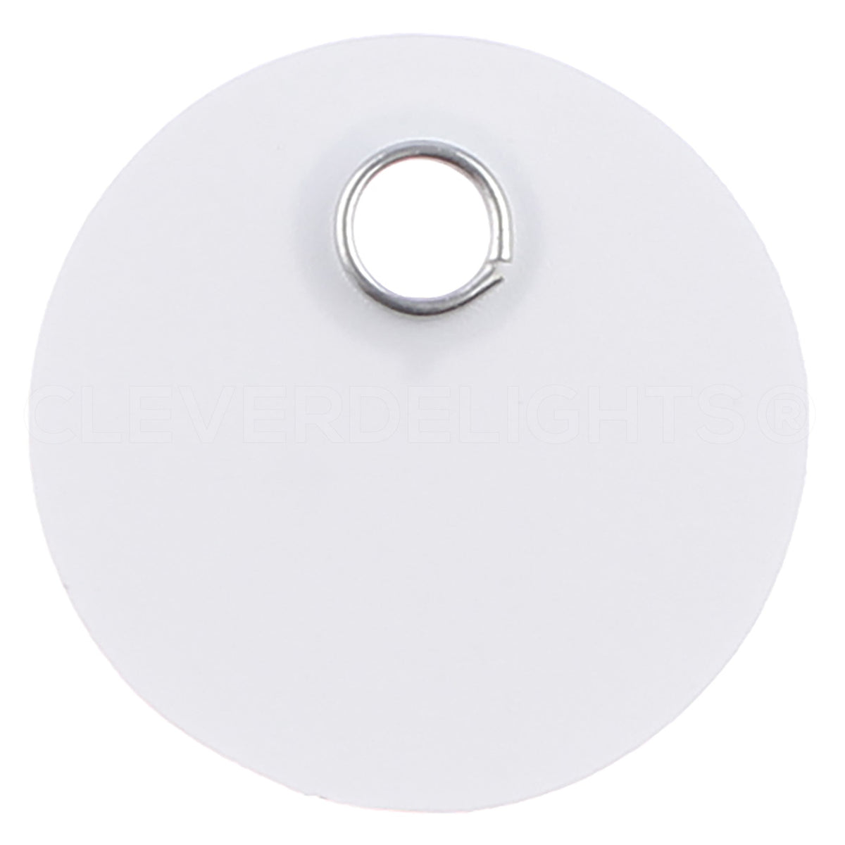 White Plastic Tags - 1" Round