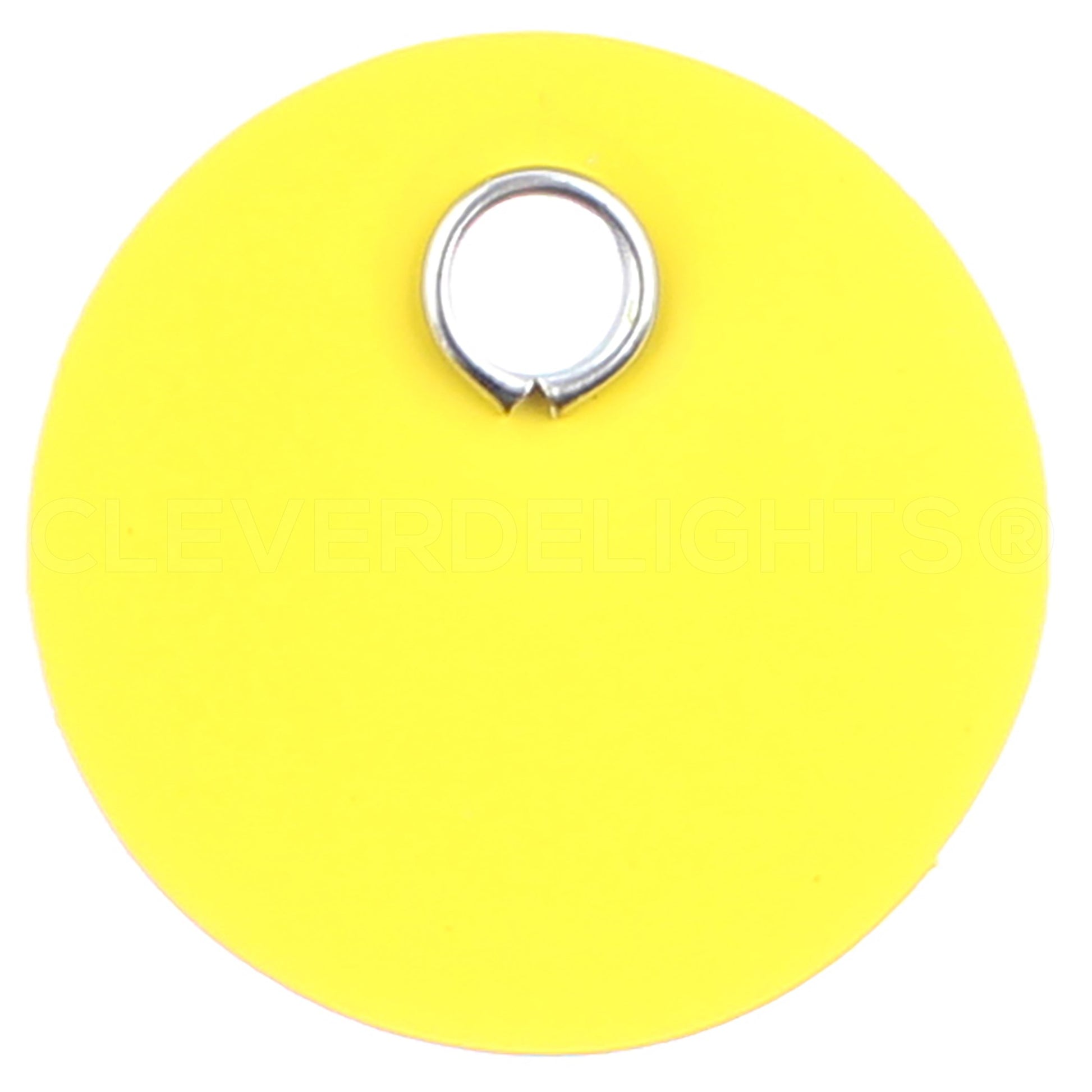 Yellow Plastic Tags - 1" Round