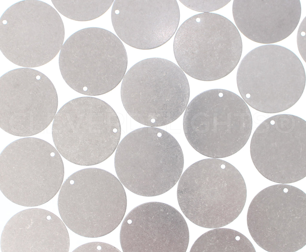 2" Raw Aluminum Stamping Blanks - 3mm Hole - 14 Gauge (.063")