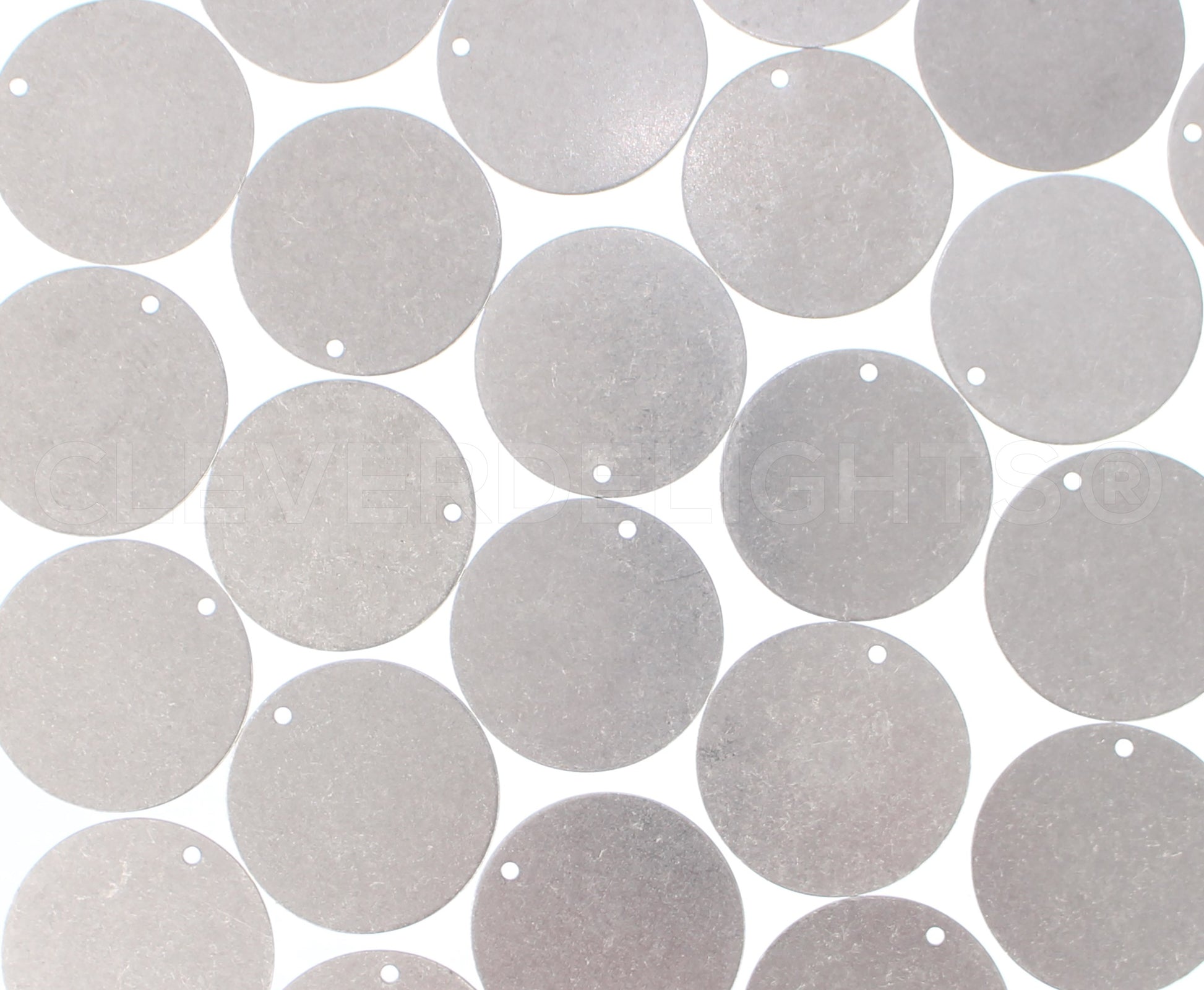 2" Raw Aluminum Stamping Blanks - 3mm Hole - 14 Gauge (.063")
