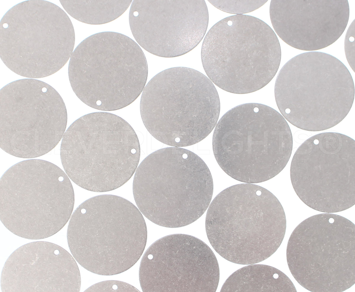 2" Raw Aluminum Stamping Blanks - 3mm Hole - 14 Gauge (.063")