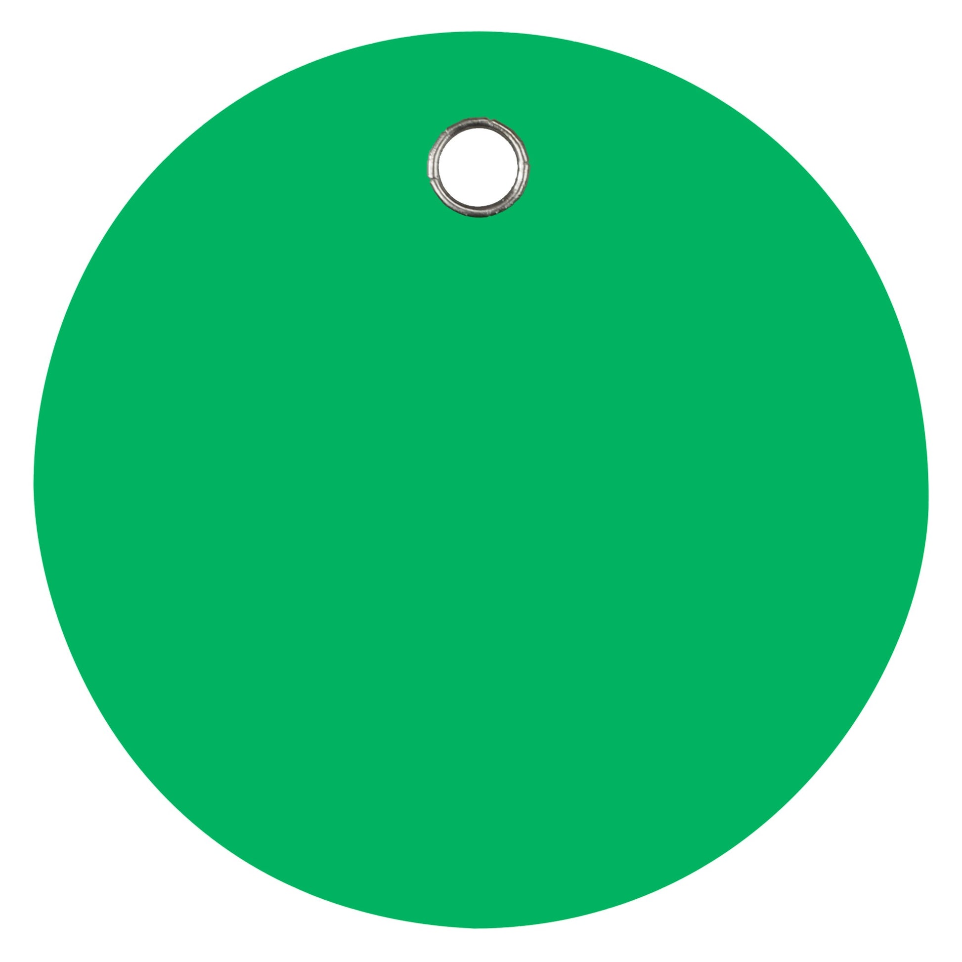 Green Plastic Tags - 2" Round