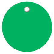 Green Plastic Tags - 2" Round