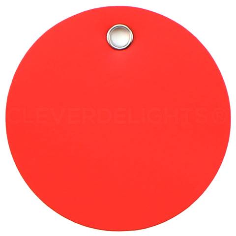 Red Plastic Tags - 2" Round
