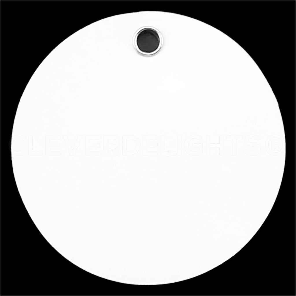 White Plastic Tags - 2" Round