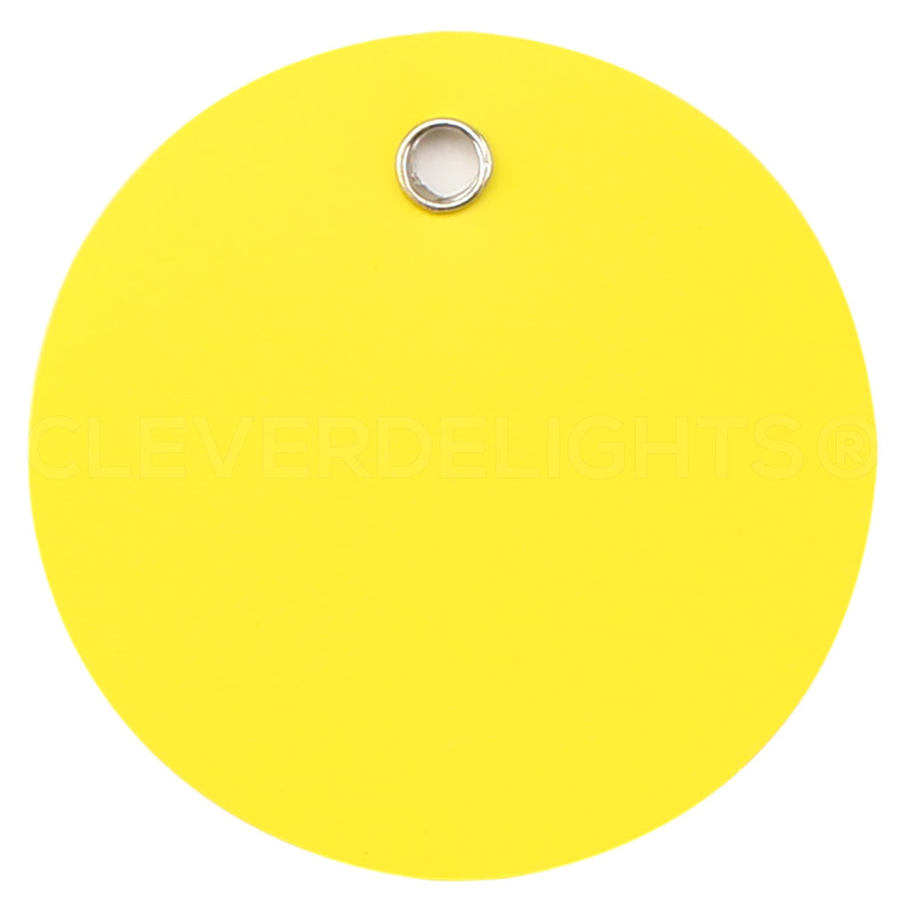 Yellow Plastic Tags - 2" Round