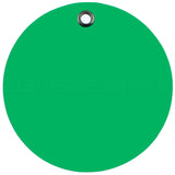 Green Plastic Tags - 3" Round
