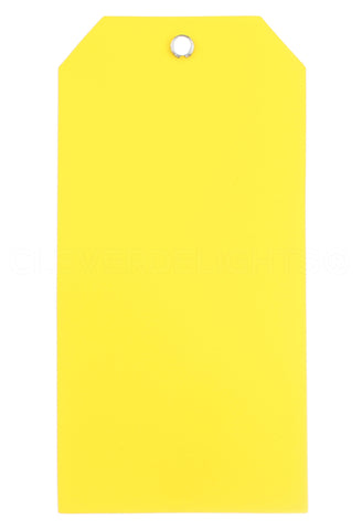 Yellow Plastic Tags - 4.75" x 2.375"