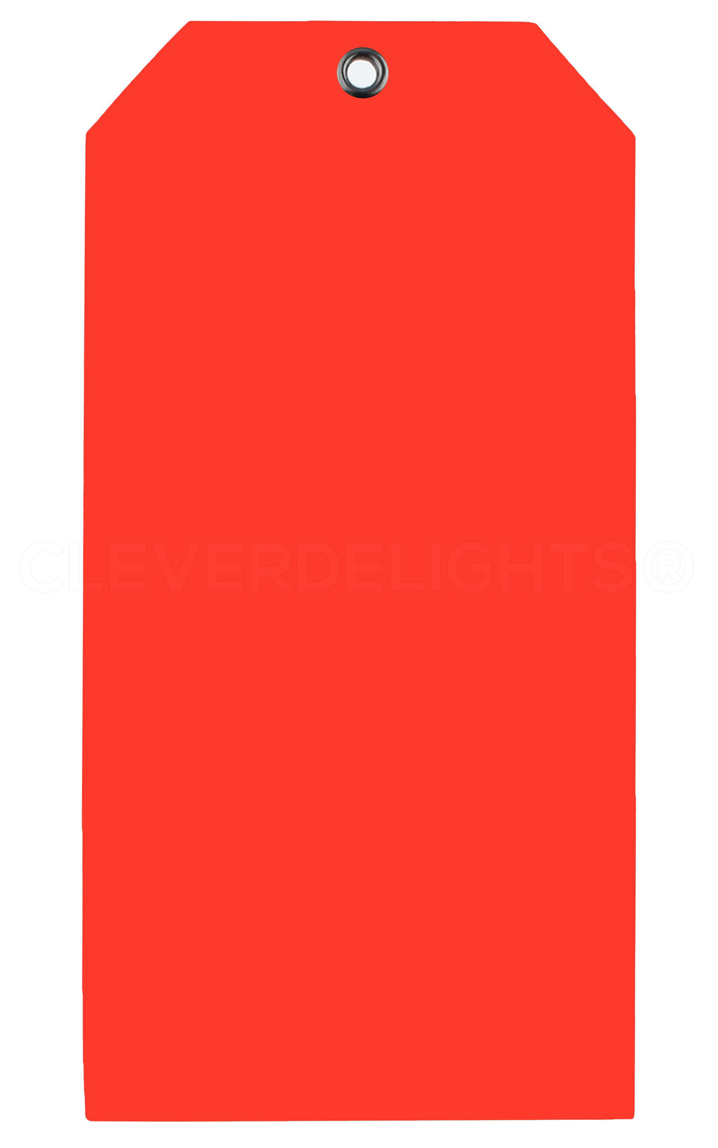 Red Plastic Tags - 6.25" x 3.125"
