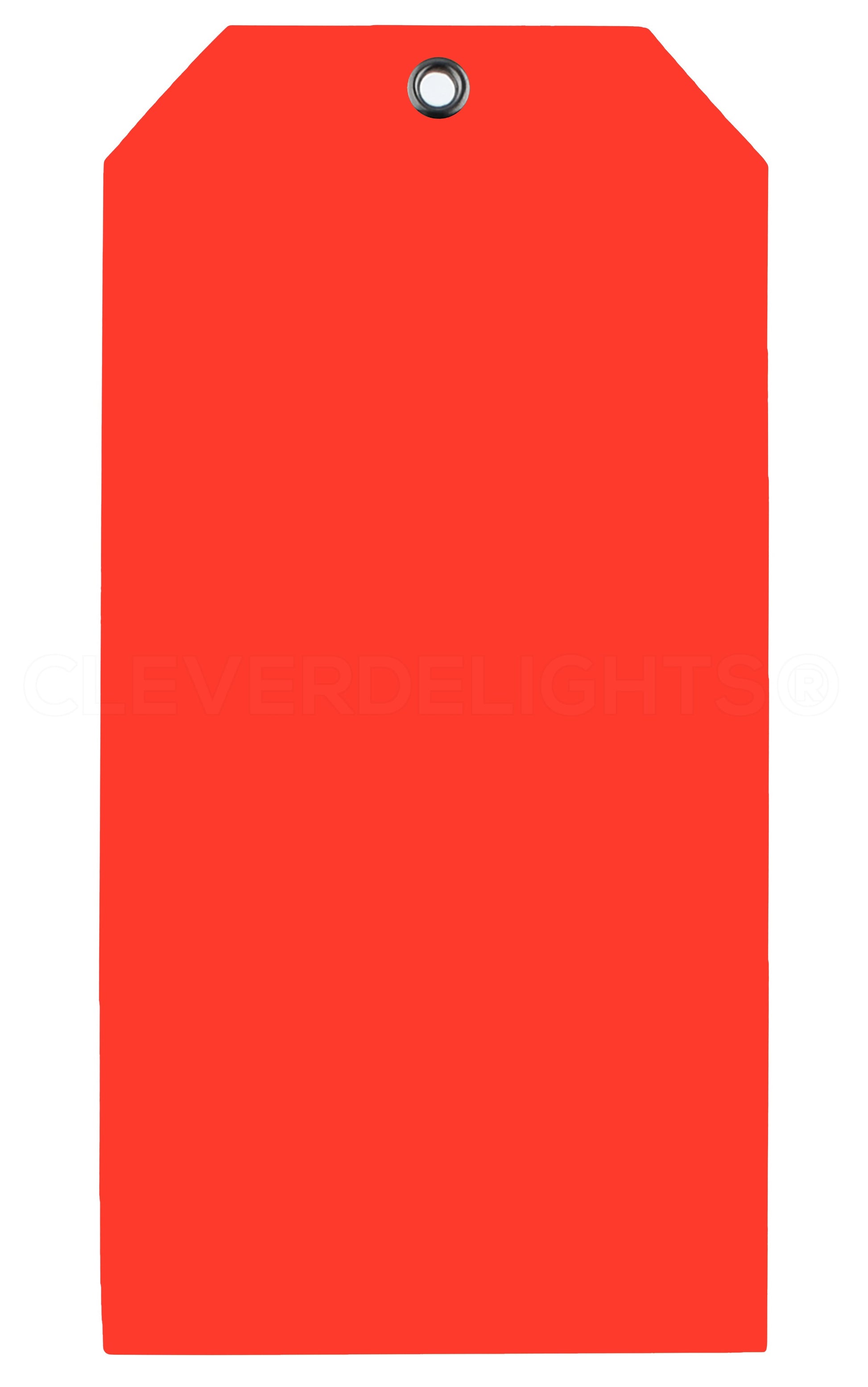 Red Plastic Tags - 6.25" x 3.125"