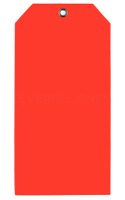 Red Plastic Tags - 6.25" x 3.125"