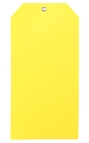 Yellow Plastic Tags - 6.25" x 3.125"