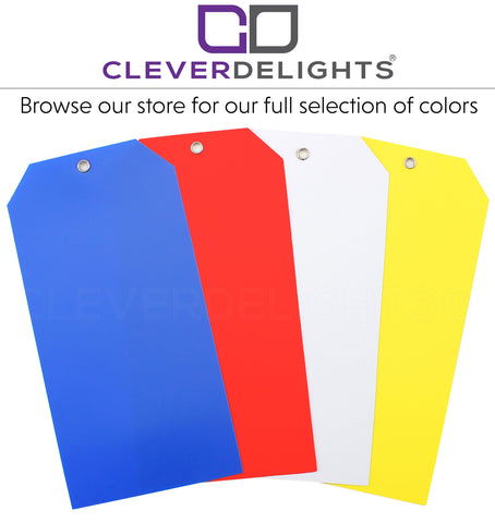  CleverDelights Green Plastic Tags - 2 Round - 100
