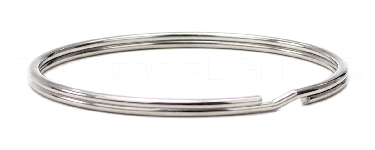 Split Key Rings - Silver Color - 9/16" to 3"