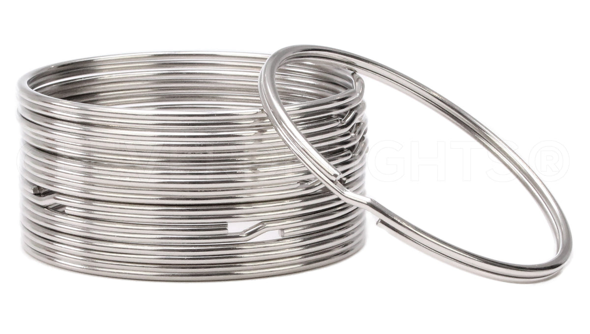 Split Key Rings - Silver Color - 9/16" to 3"