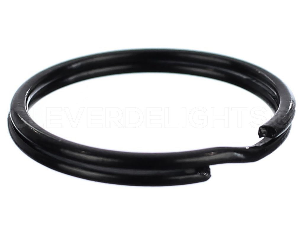 1" Key Fob Hardware Sets With Key Rings - Dark Black Color