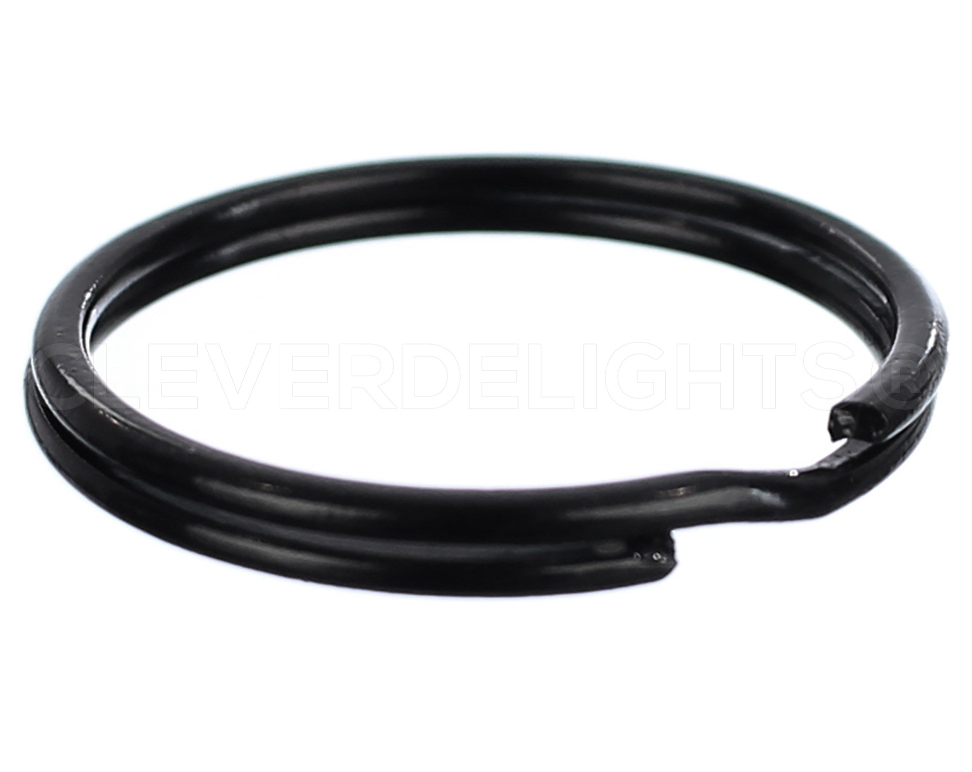 1" Key Fob Hardware Sets With Key Rings - Dark Black Color