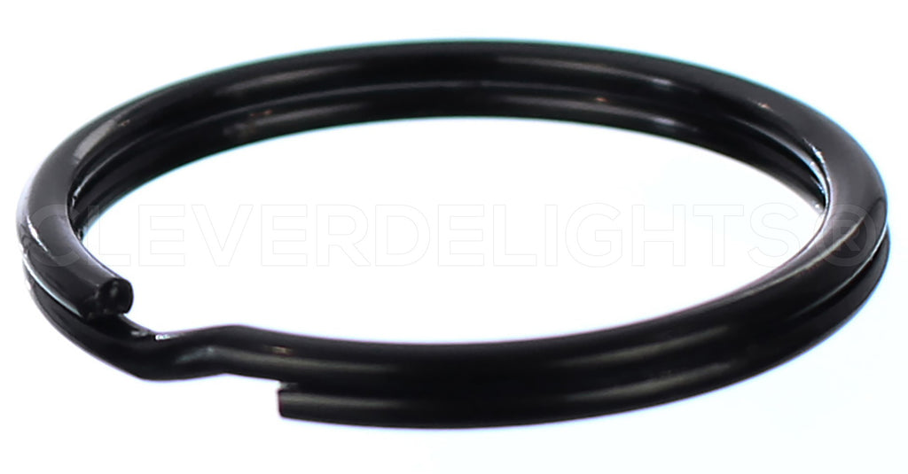 1.5" Key Fob Hardware Sets With Key Rings - Dark Black Color