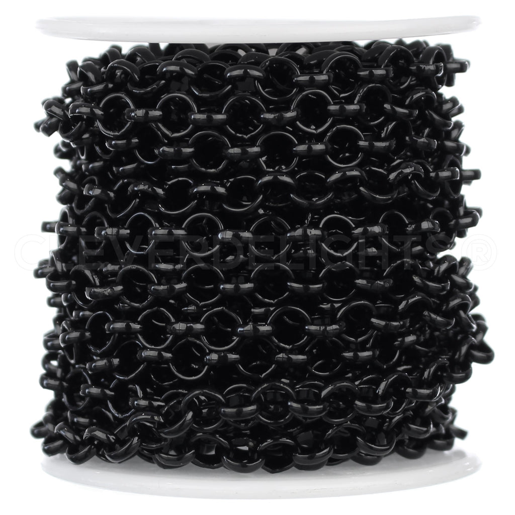 Rolo Chain - 1/4" Link - Dark Black Color