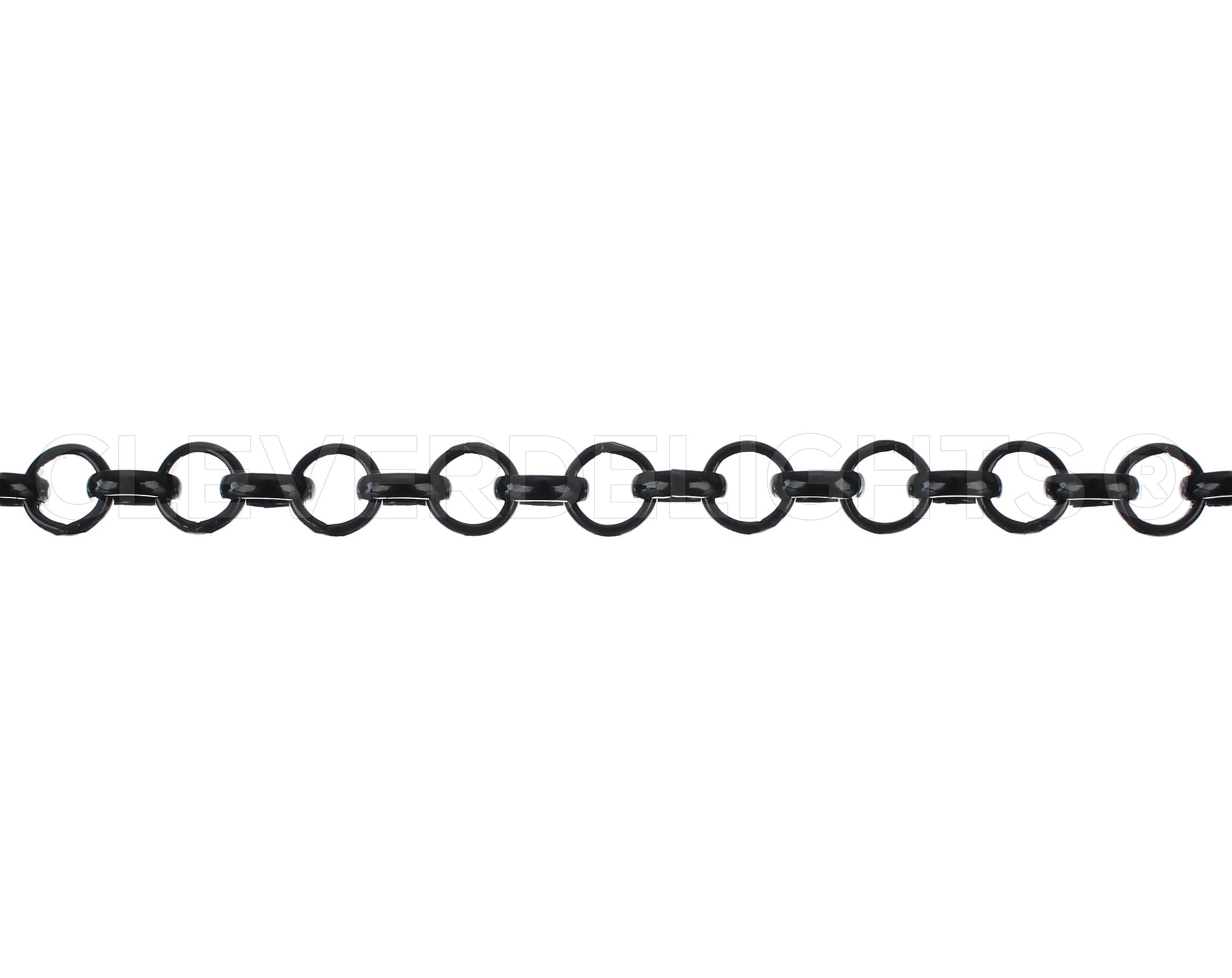 Rolo Chain - 1/4" Link - Dark Black Color